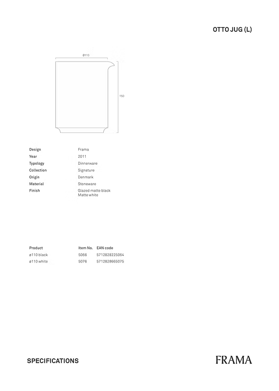 FRAMA Otto Jug | Beige (Display Unit)